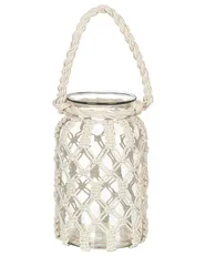 Laterne JALEBI 31 cm Stoff Cremeweiß_830560