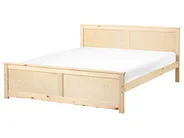 Bett mit Lattenrost Kiefernholz DAUPHIN 160 x 200 cm Hellbraun_1059849