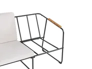 Lounge Set mit Tisch 4-Sitzer VEZZANA Metall Hellbeige_931098