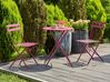 Bistro Set klappbar FIORI Metall Burgunderrot