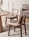 Esszimmerstuhl 2er Set BLANE Bouclé Dunkelbraun / Taupe