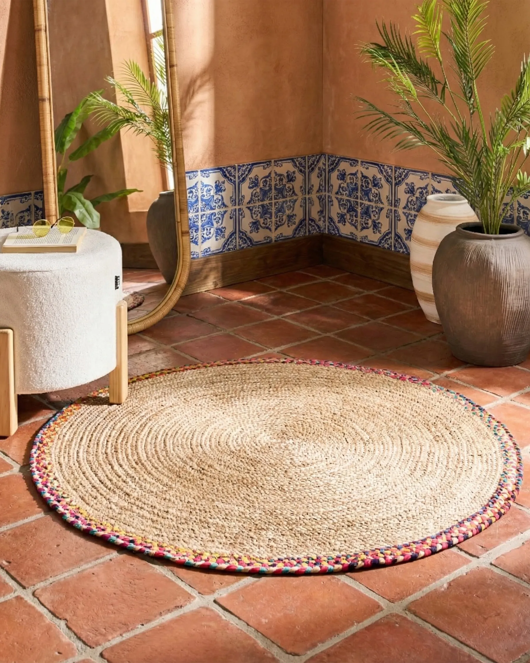 Teppich SATARA Bunt ø 120 cm Jute_1040450