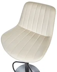 Set of 2 Bar Chairs DUBROVNIK Swivel Velvet Light Beige_913967