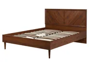 Bett mit LED MIALET 160 x 200 cm Dunkelbraun_748108