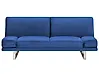 Schlafsofa 2-Sitzer YORK Samtstoff Marineblau