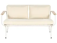 Lounge Set mit Tisch 4-Sitzer MONTESILVANO Metall Hellbeige_862677