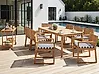 Gartenmöbel Set 8-Sitzer SASSARI II inkl. Kissen zertifiziertes Akazienholz Marineblau