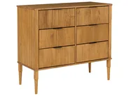 Schlafzimmer Set Kiefernholz AMBAZAC 160 x 200 cm Hellbraun_1118978