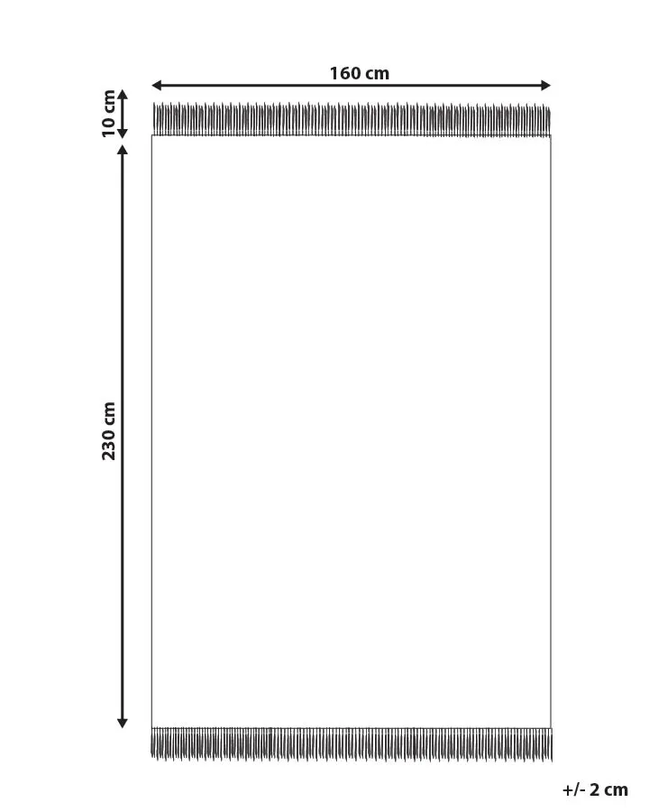 Teppich SAZLI Beige 160 x 230 cm Baumwolle_839802