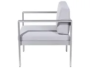 Lounge Set mit Tisch 4-Sitzer SALERNO Metall Hellgrau_679530