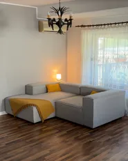 Modul Ecksofa 4-Sitzer ARDAL Stoff Hellgrau rechtsseitig_1017849
