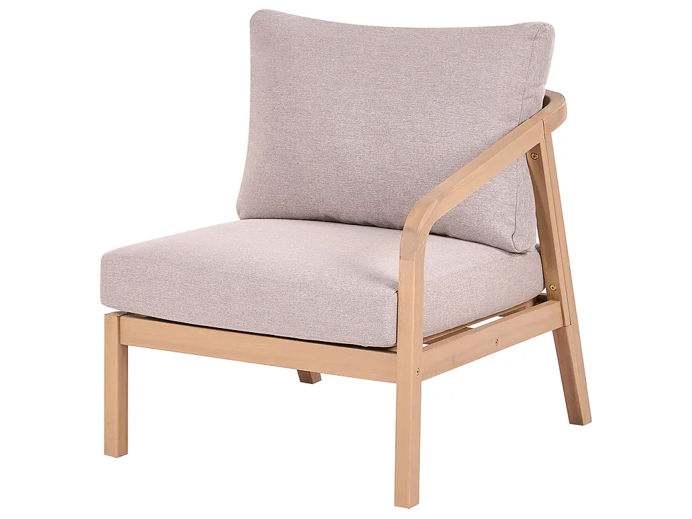 Garden Left-Hand Corner Section RIVELLO Acacia Wood Light Brown