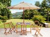 Gartenmöbel Set 4-Sitzer FRASSINE mit Schirm (12 Optionen) Akazienholz Naturfarben