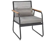 Lounge Set mit Tisch 4-Sitzer POMONTE Metall Schwarz_919623