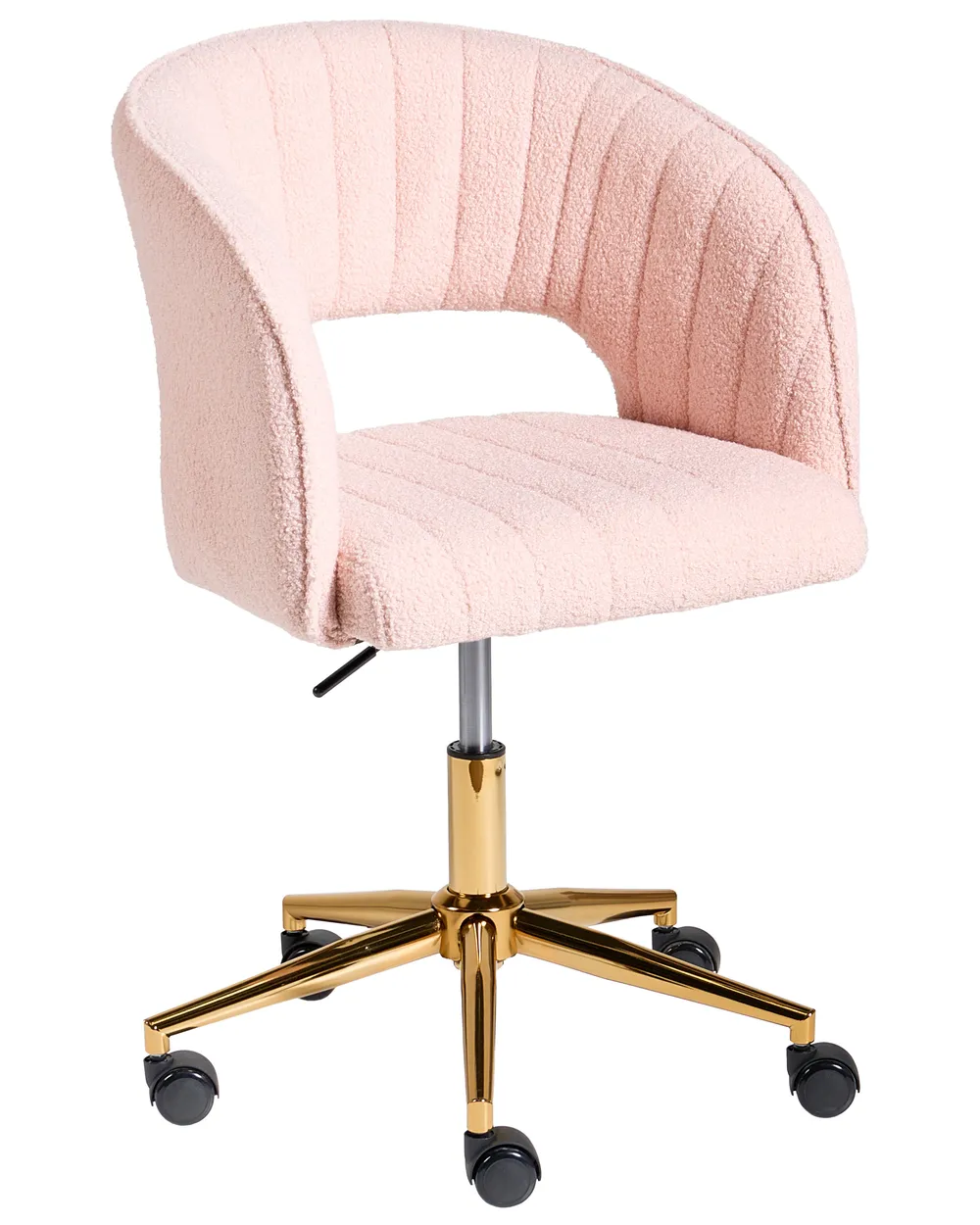 Desk Chair KATONAH Boucle Pastel Pink_1099362
