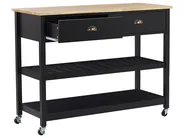 Servierwagen NAVARINO Holz Schwarz_774593