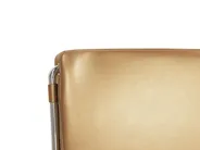 Bett mit LED Echtleder PARIS 140 x 200 cm LED Gold_749025