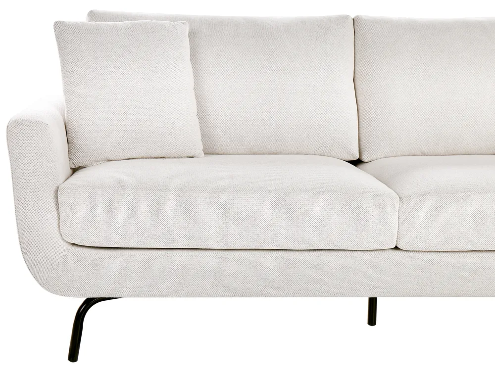 Sofa 3-Sitzer VESALA Stoff Cremeweiß_950728