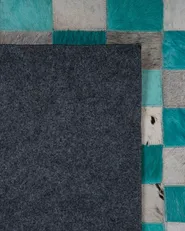 Rug NIKFER Blue 140 x 200 cm Leather_758308
