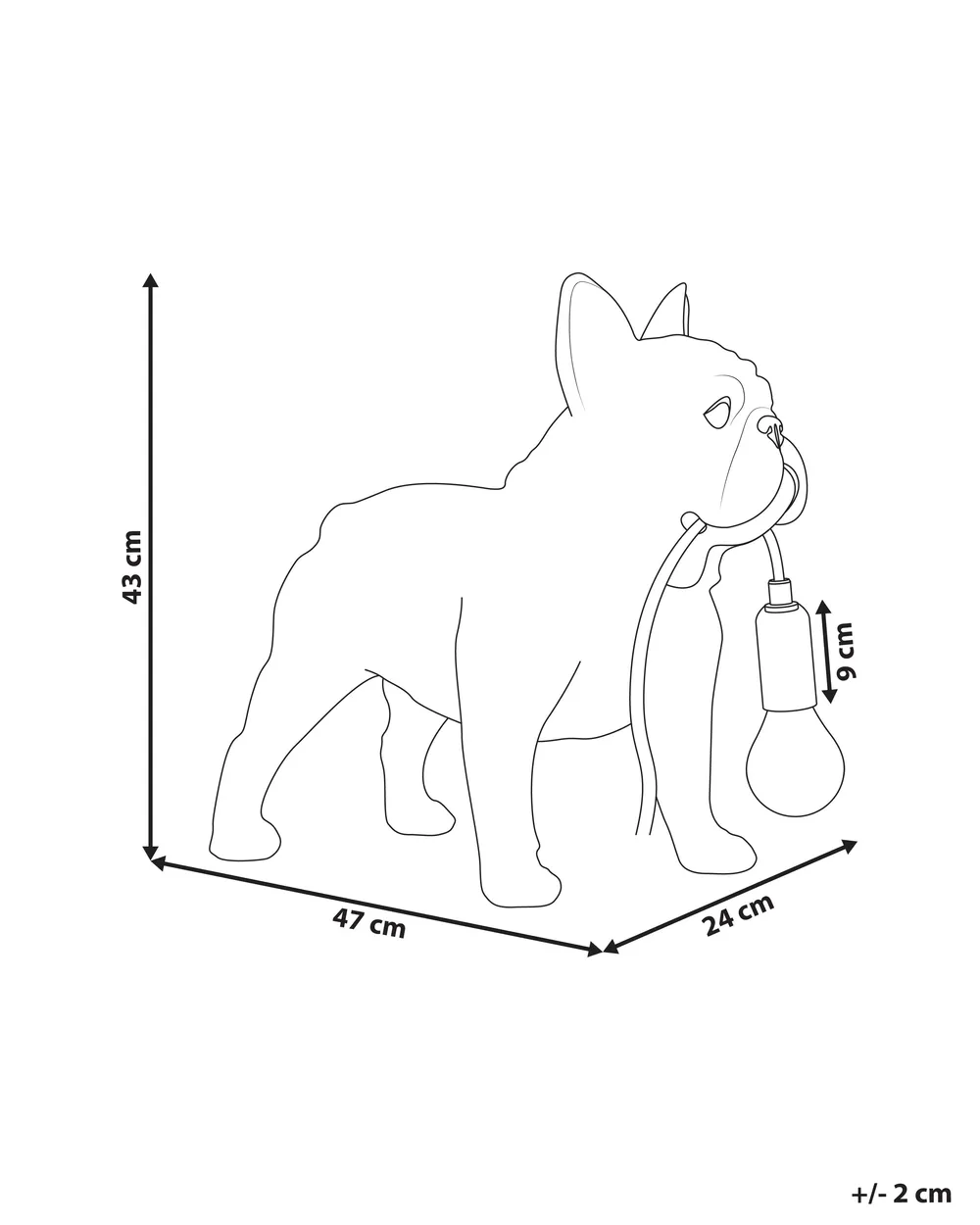 Tischlampe Hund BAXTER Gold_1066514