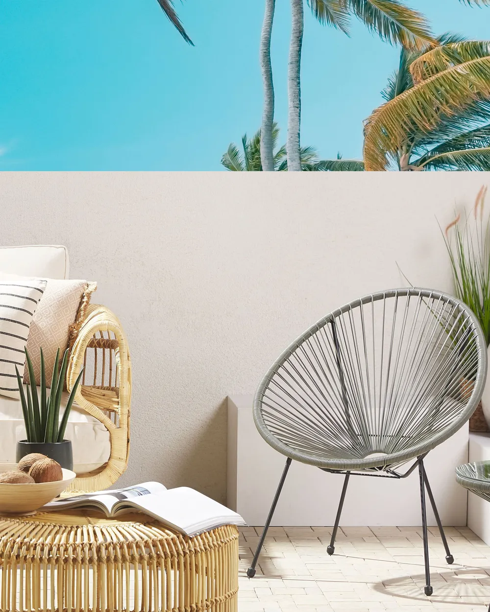 Gartenstuhl ACAPULCO II Polyrattan Dunkelgrau