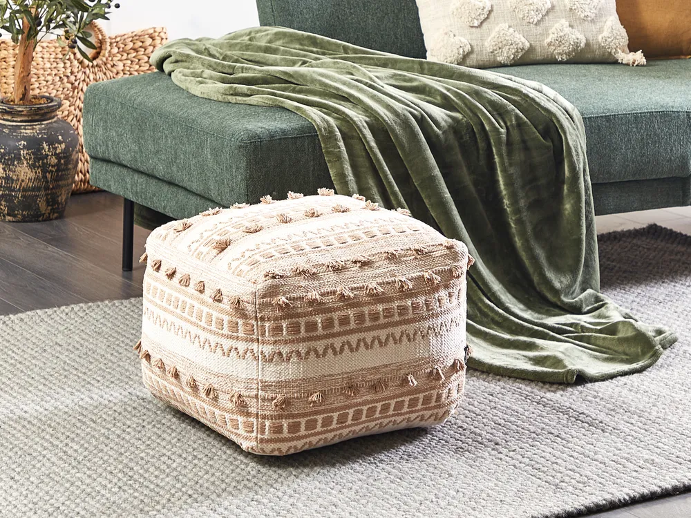 Pouf KARAW Baumwolle Beige