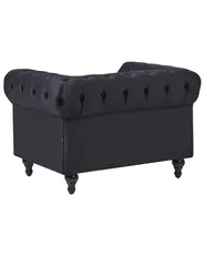 Sessel CHESTERFIELD Samtstoff Schwarz_705672