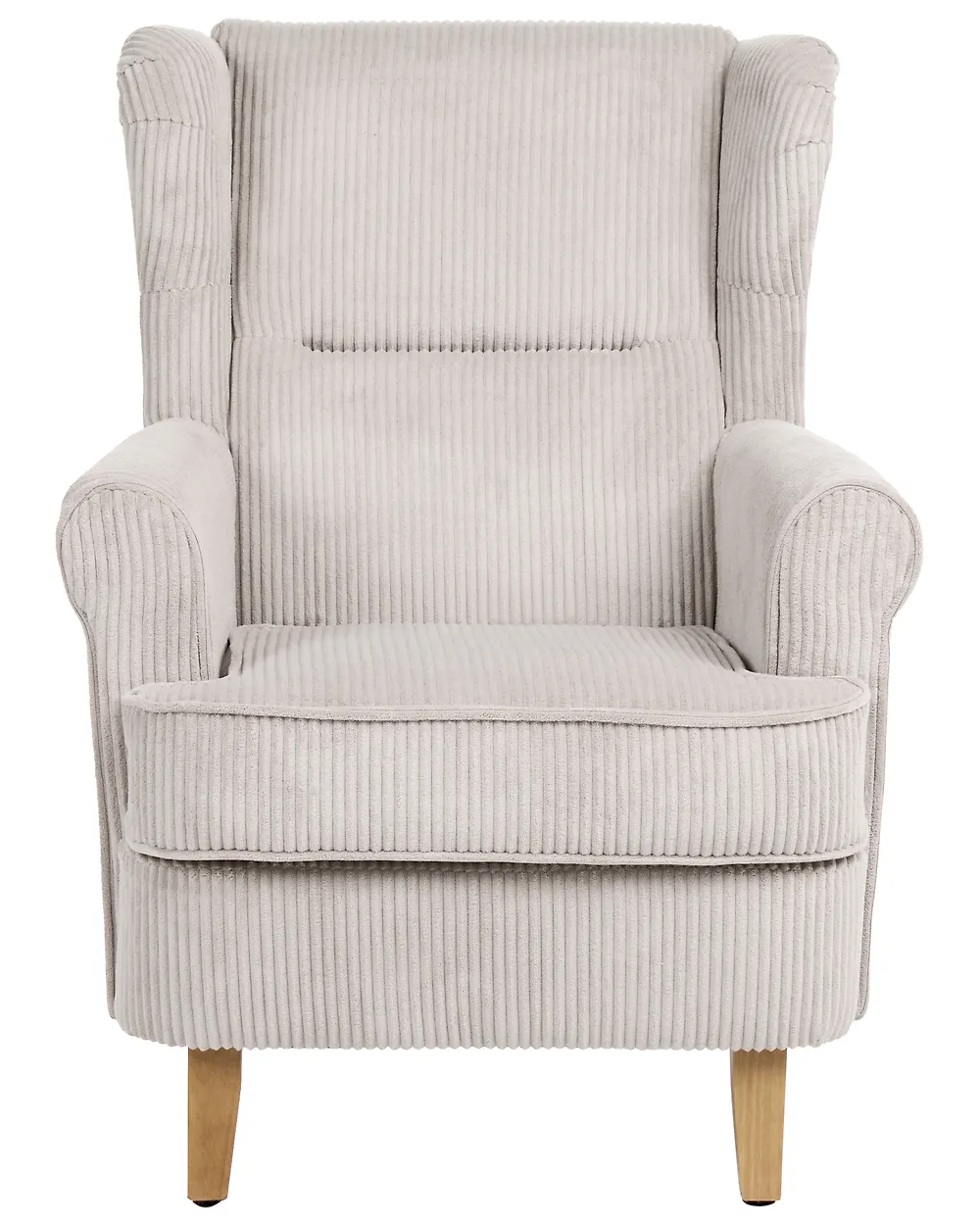 Wingback Chair ABSON Corduroy Beige_1186224