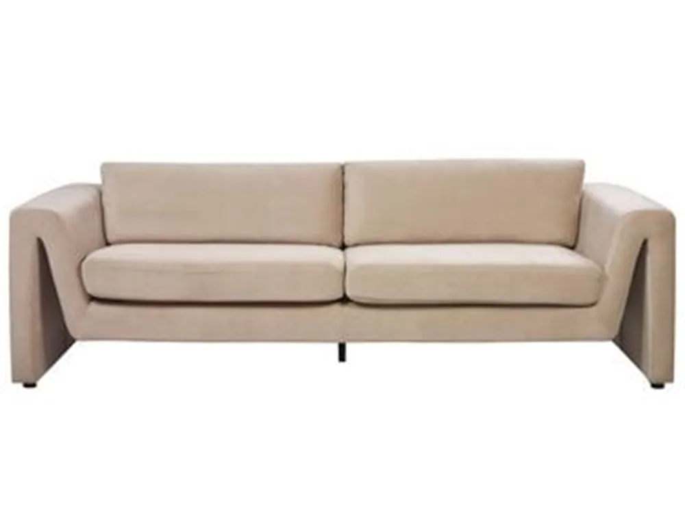 Sofa 3 Seater MAUNU Velvet Dark Beige_1183787