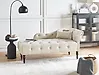 Rechtsseitige Chaiselongue IVRY Samtstoff Hellbeige