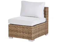 Lounge Set mit Tisch 8-Sitzer XXL modular Polyrattan Hellbraun rechtsseitig_905227