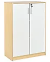 Büroschrank ZEHNA Hellbraun / Weiß