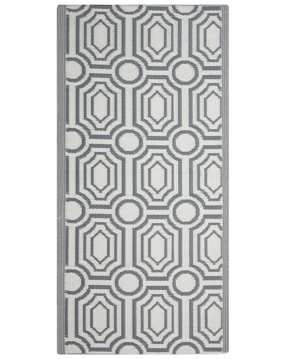 Utomhusmatta BIDAR Grå 90 x 180 cm Dubbelsidig