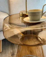 Beistelltisch LAGUNA Glas Goldbraun_1182670