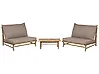 Lounge Set mit Tisch 2-Sitzer TODI Bambus Taupe