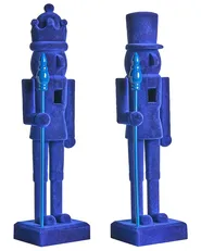 Dekofiguren 2er Set FLATEY 40 cm Nussknacker Blau_1009138