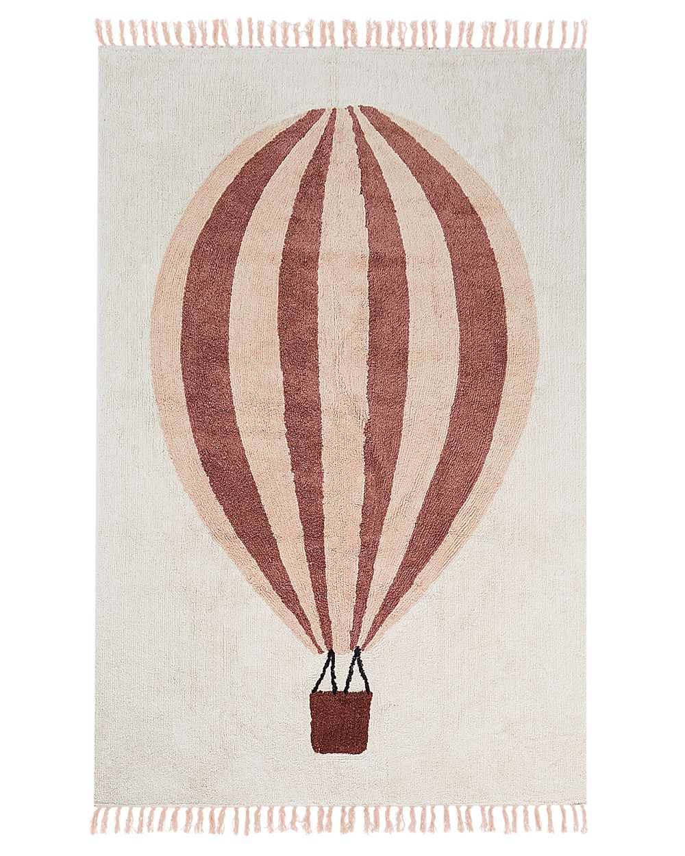Kindervloerkleed BAZALETI Lichtbeige 140 x 200 cm Katoen
