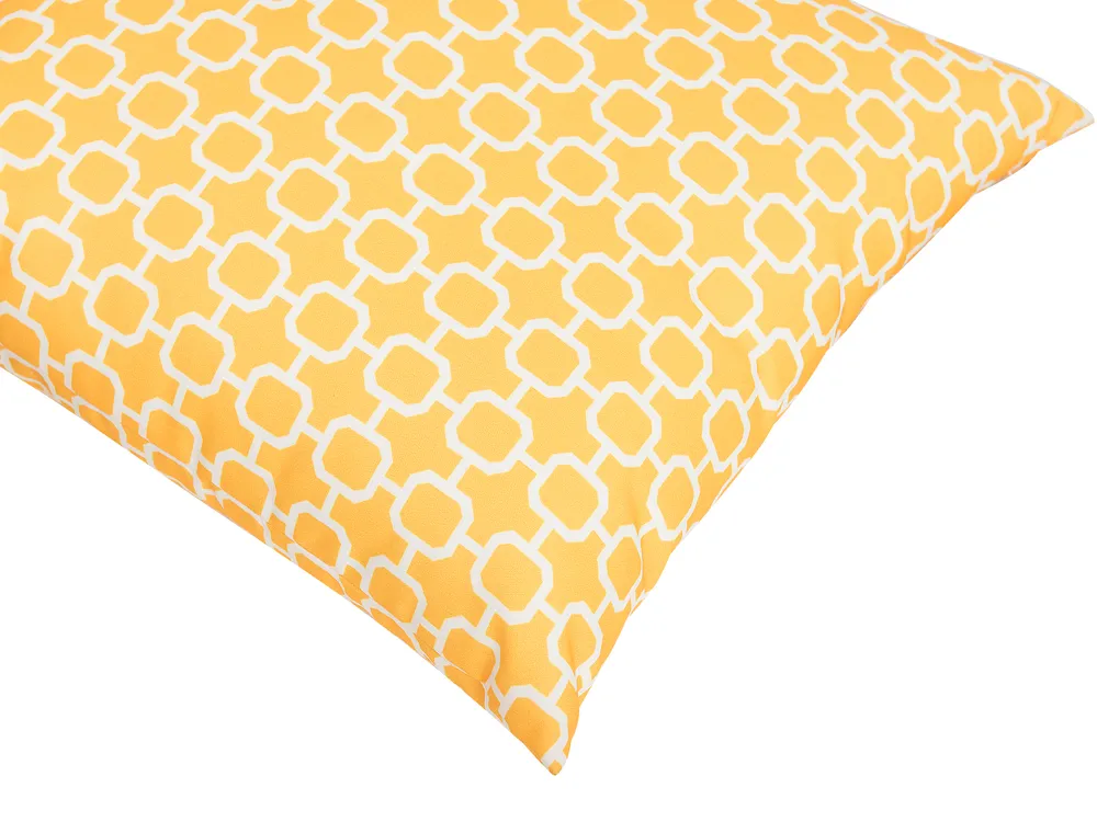 Gartenkissen 2er Set ASTAKOS Geometrisches Muster 40 x 40 cm Gelb_771022