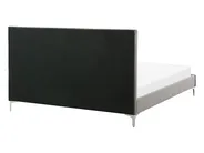 Bett mit Lattenrost Samtstoff AMBERT 140 x 200 cm Grau_786682