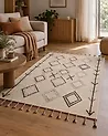 Teppich CORUM Beige 140 x 200 cm Baumwolle
