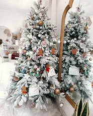 Künstlicher Weihnachtsbaum mit Schnee TOMICHI 180 cm Weiß_895594