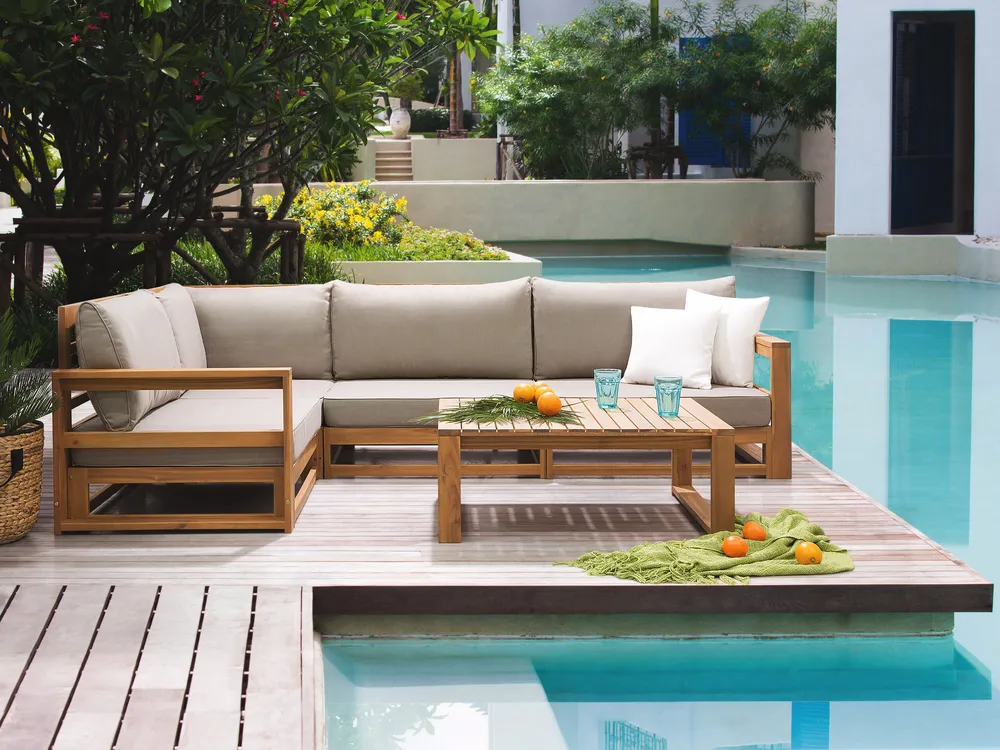 Outdoor Kissenbezug Set TIMOR Taupe
