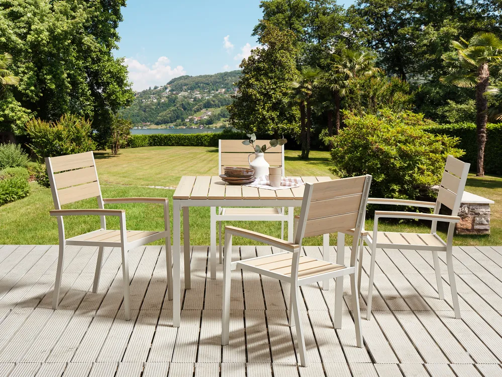 Gartentisch PRATO 95 cm 95 cm Beige