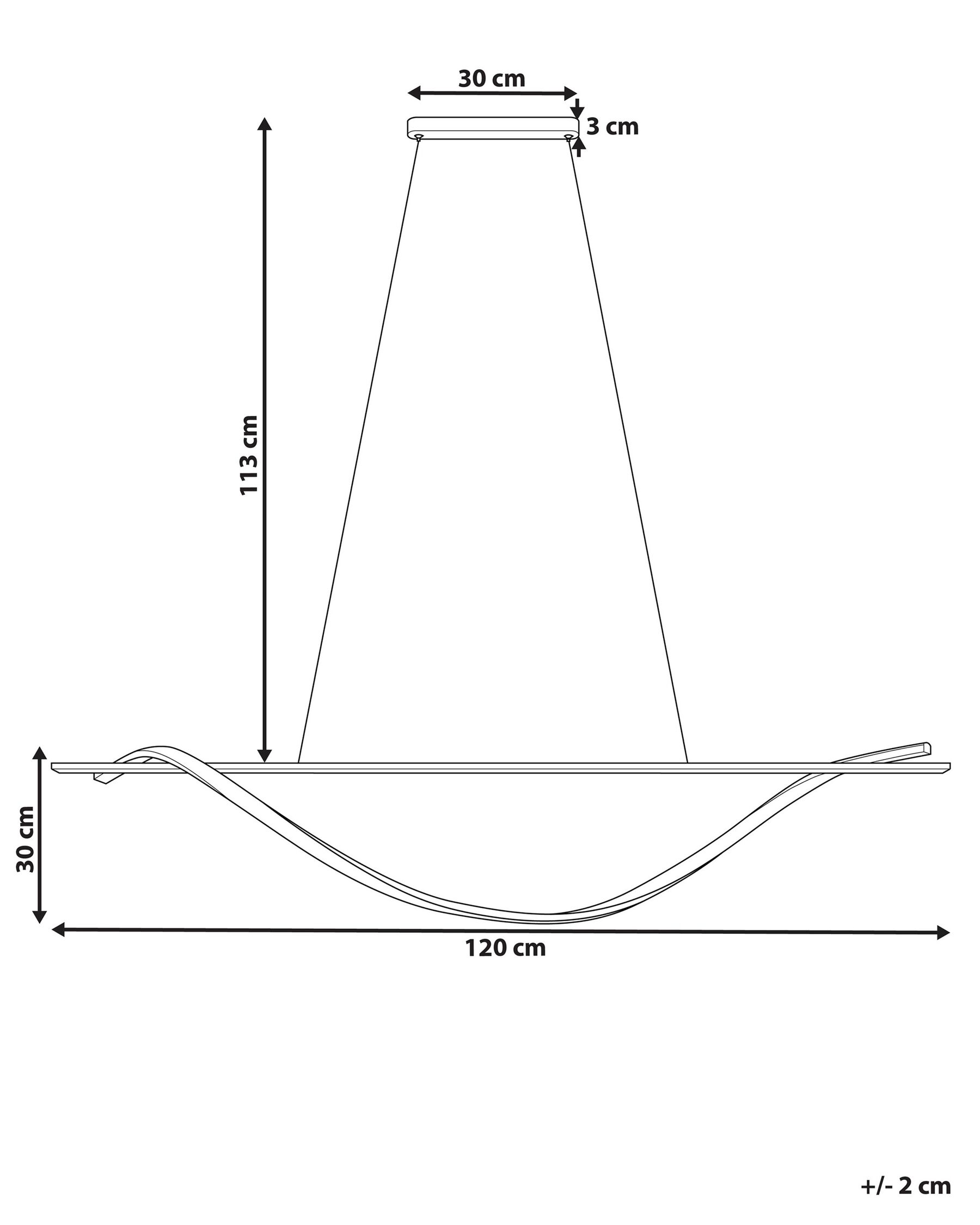 LED Hängeleuchte BODRI Metall Schwarz_815694