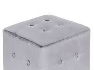 Pouf WISCONSIN Samtstoff Grau_926884
