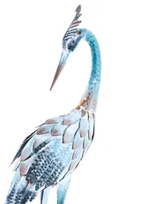 Gartenskulptur AKLAN Kranich Blau_1083034