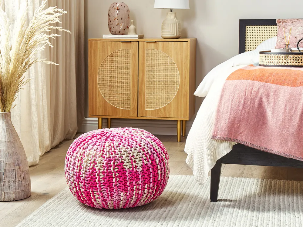 Pouf CONRAD Baumwolle Rosa_1080896