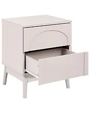 2 Drawer Bedside Table BOULIA Light Beige_1168902