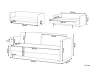 Sofa Bed 3 Seater EKSJO with Storage Velvet Mustard_848907