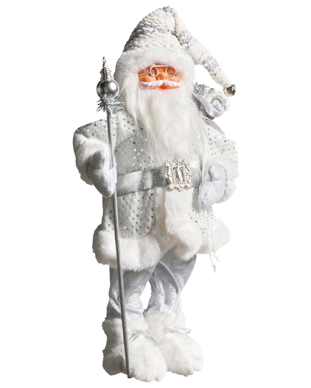 Christmas Decoration NELAUG 48 cm Santa Claus Silver